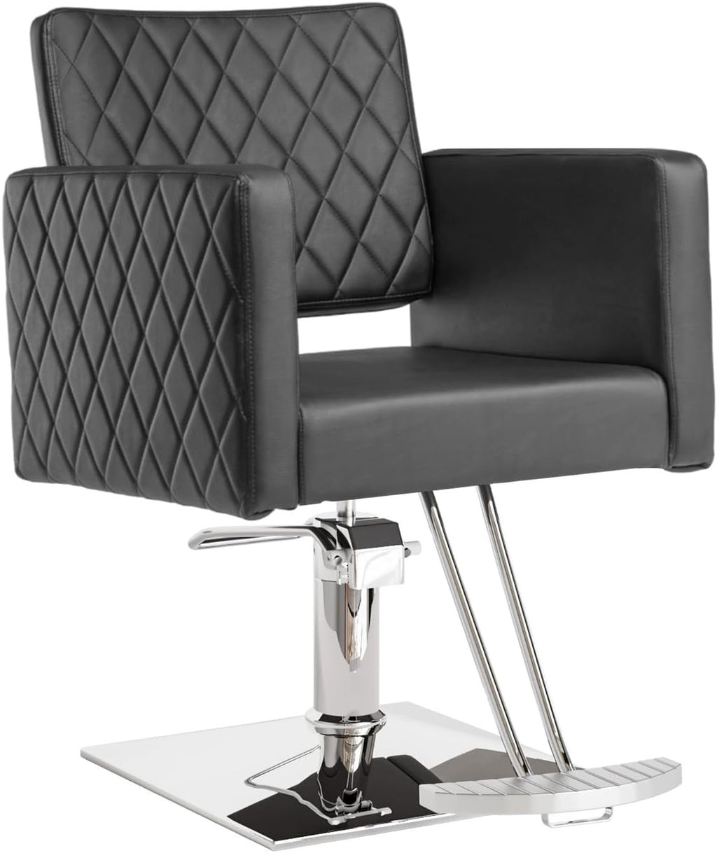 Hydraulic Barber Chair with 360° Swivel Salon Styling Seat for Hairdressers