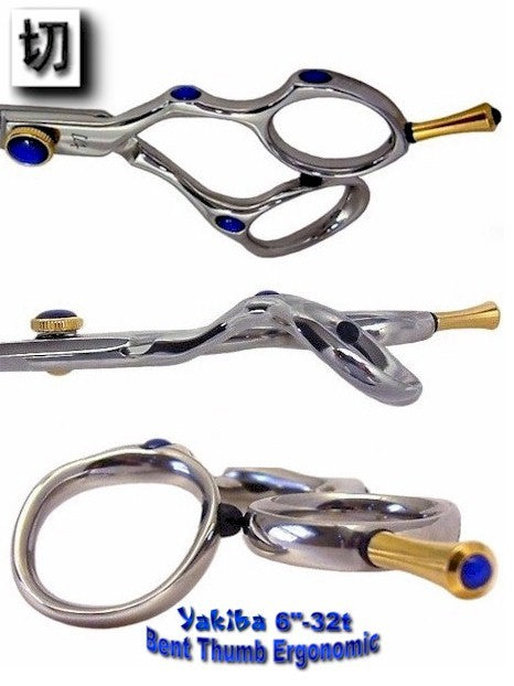 Professional Hair Thinning Shears 6.0 Inch Ergonomic Bent Thumb Japanese Steel