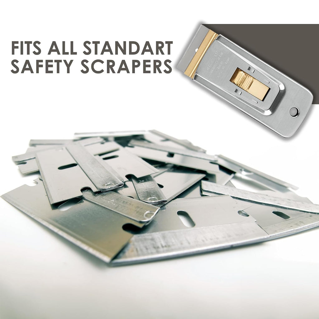 Single Edge Razor Blades 100 Pack - Industrial Stainless Steel Utility Blades