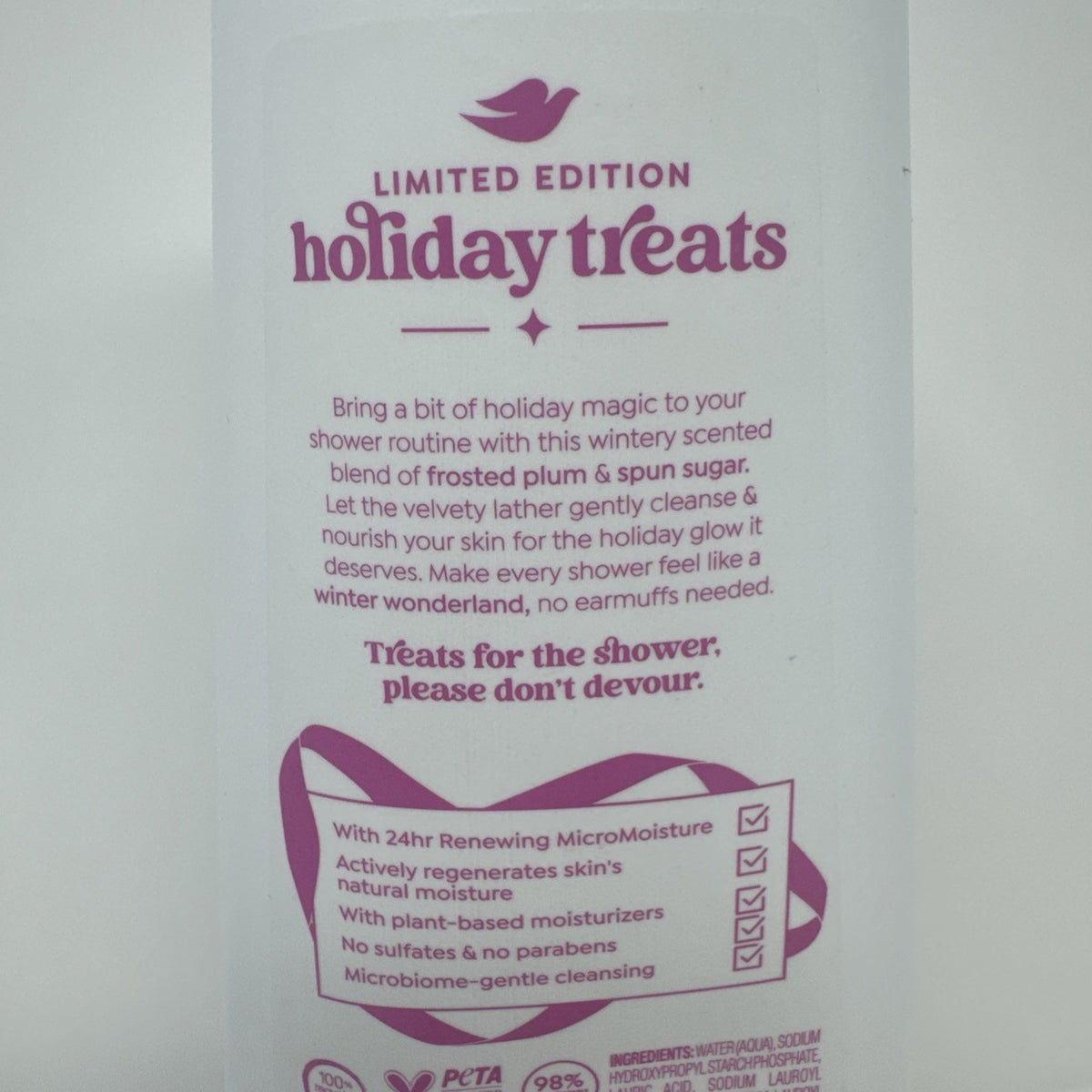 Dove Frosted Plum Berry Body Wash - Limited Edition Holiday 20 oz