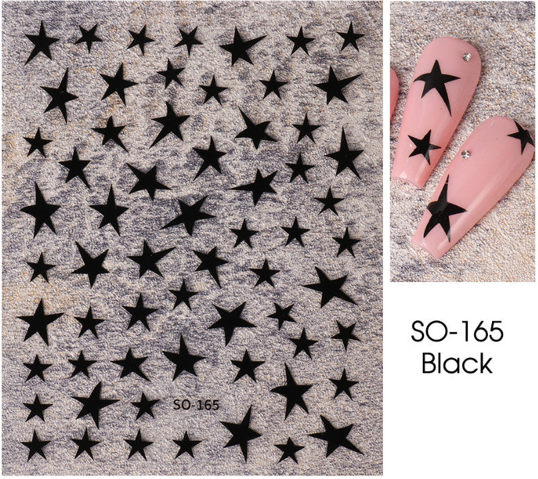 3D Nail Art Stickers - Self-Adhesive Decorative Nail Decals for Manicure