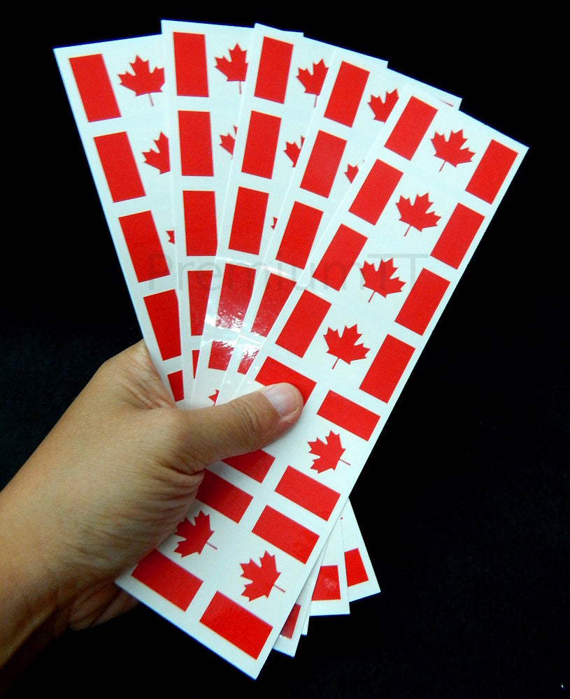 40 Tattoos Canadian Flag Temporary Tattoos - 5 Sheets, 8 Designs Each