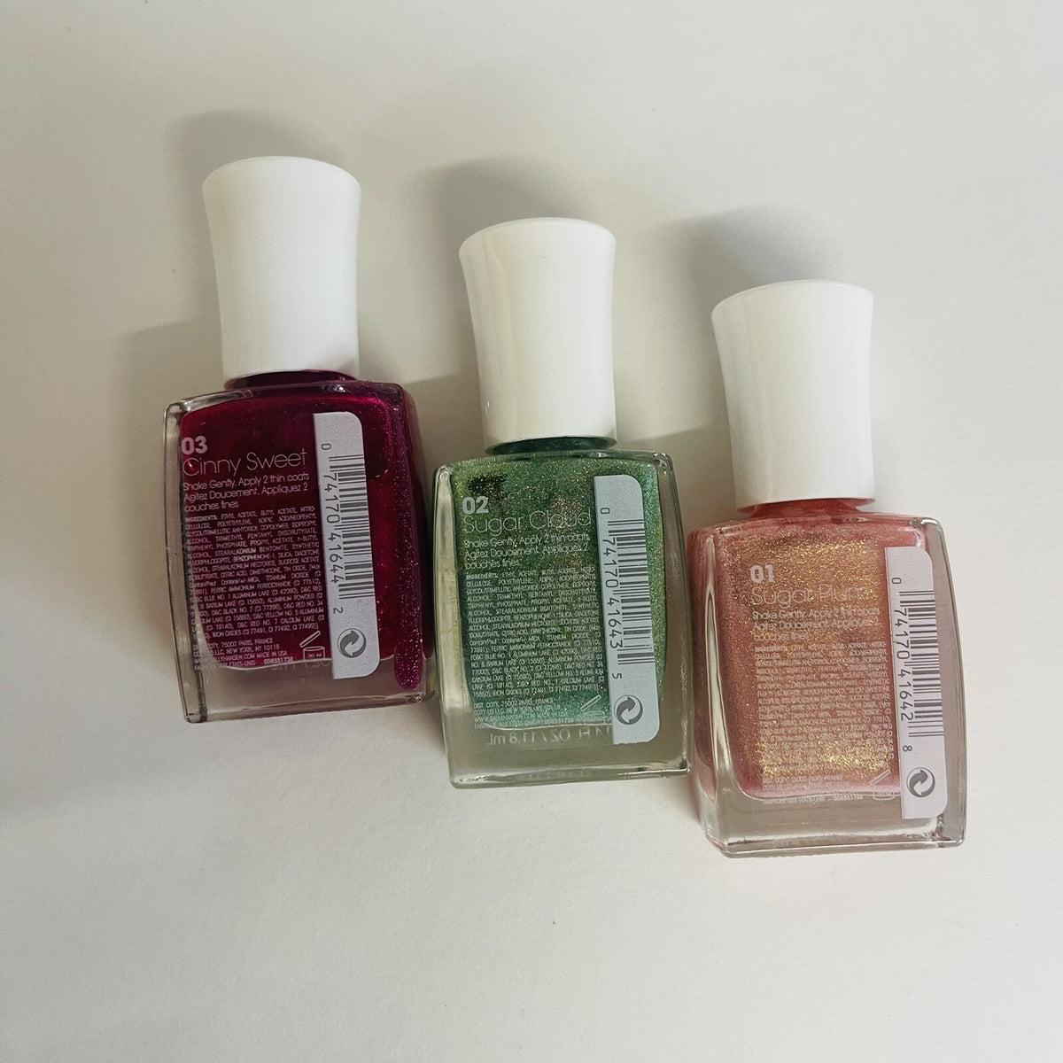 Textured Nail Polish Set - Sugar Shimmer Nail Color Trio