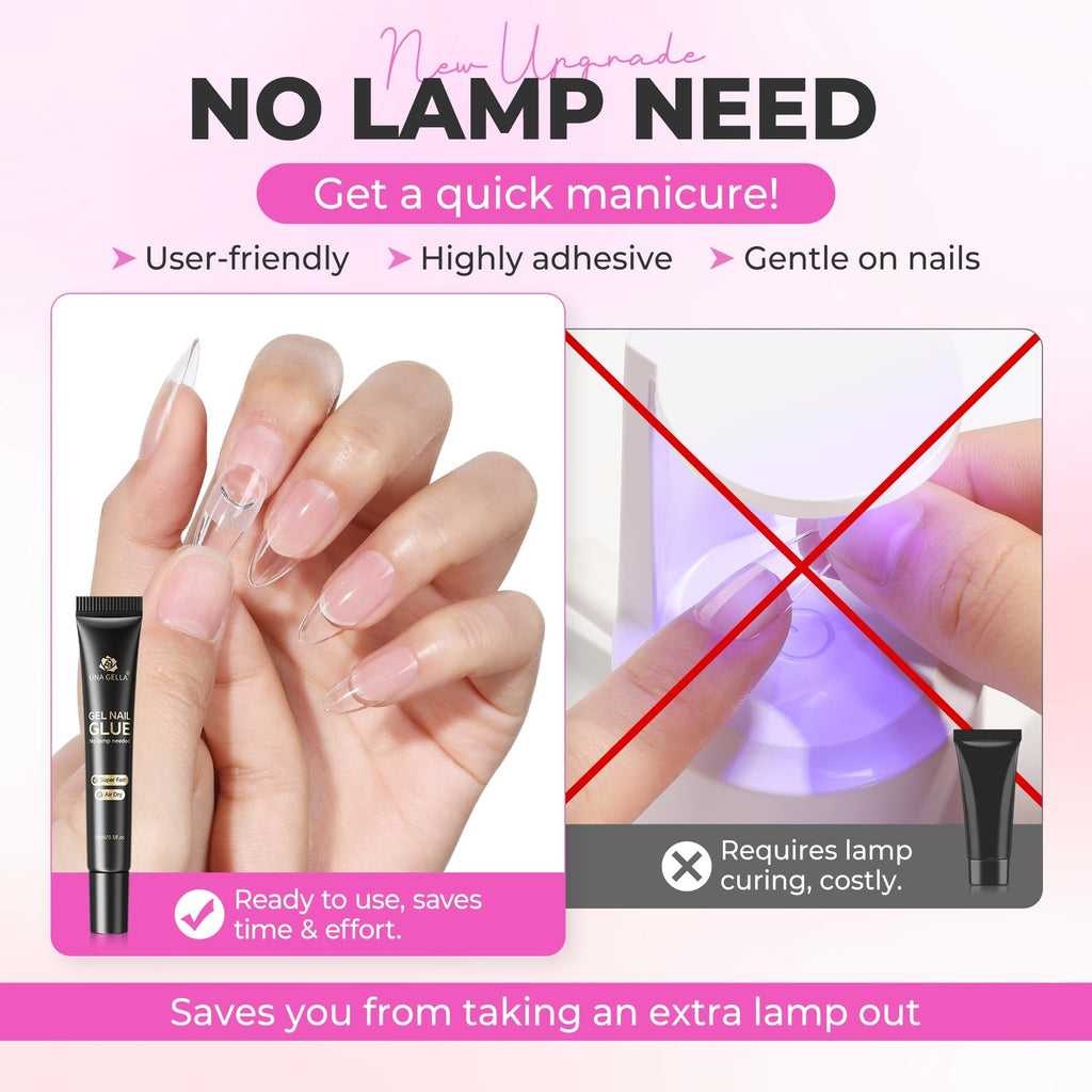 Super Strong Gel Nail Glue No UV Light 15ml for Press-On & Acrylic Nails