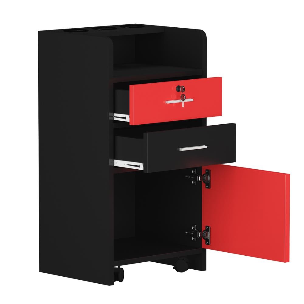 Salon Wood Rolling Drawer Trolley Cart for Spa and Salon Equipment
