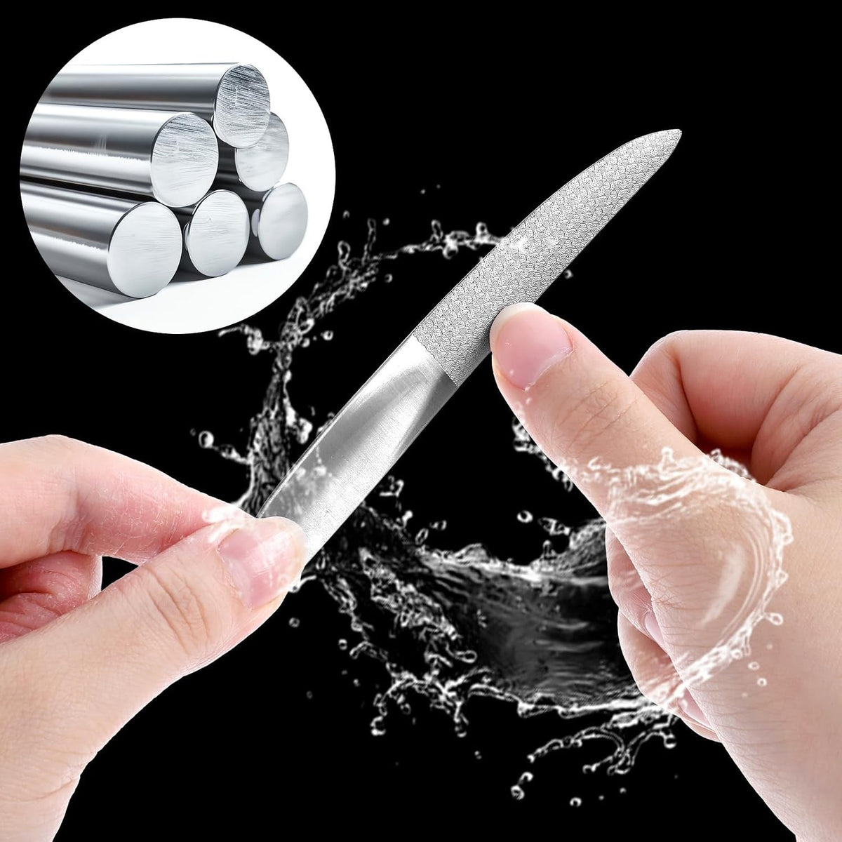 Metal Curved Nail File for Thick Nails - Double-Sided Toenail Grooming Tool