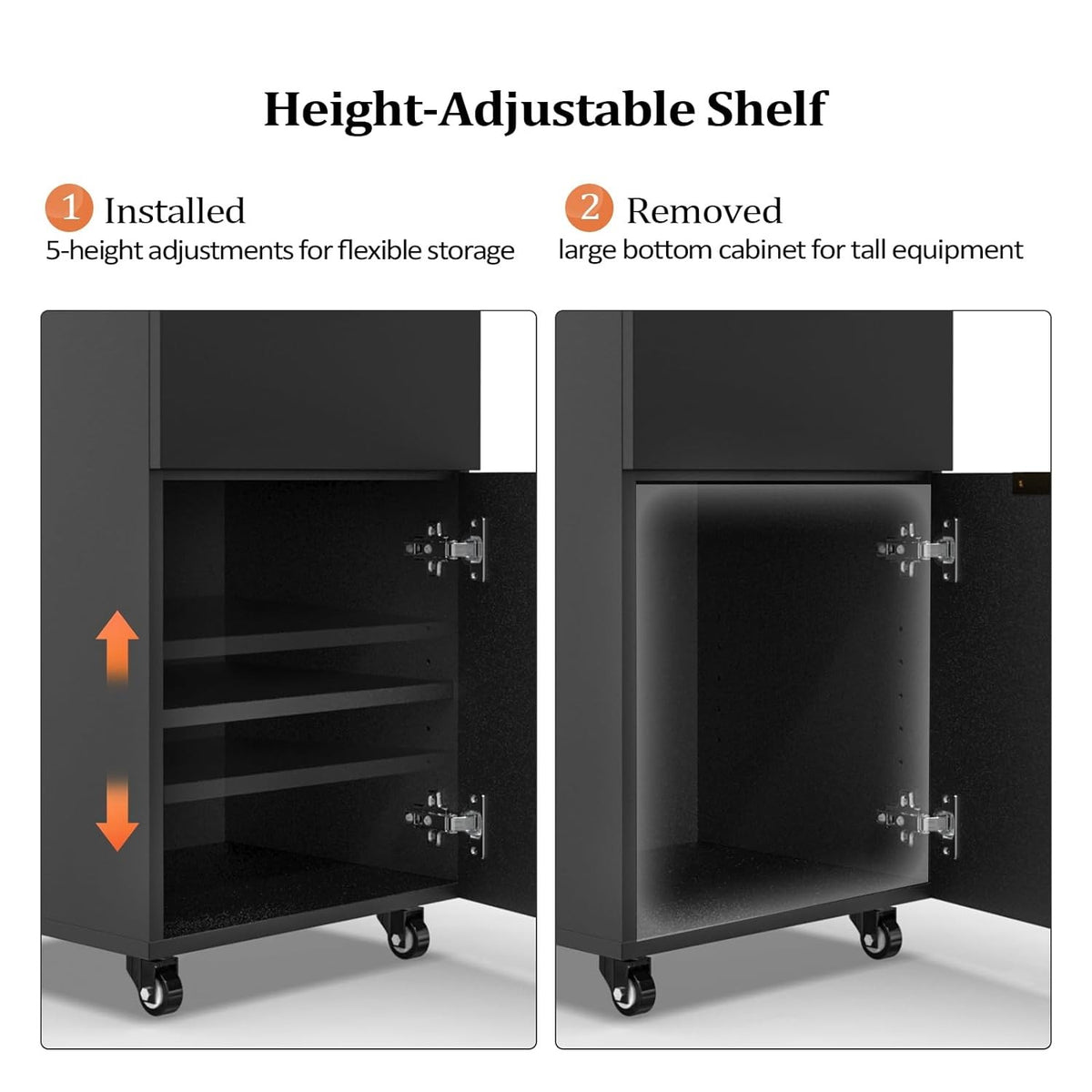 Portable Salon Cart with Drawers and Adjustable Shelf for Hair Stylist Beauty