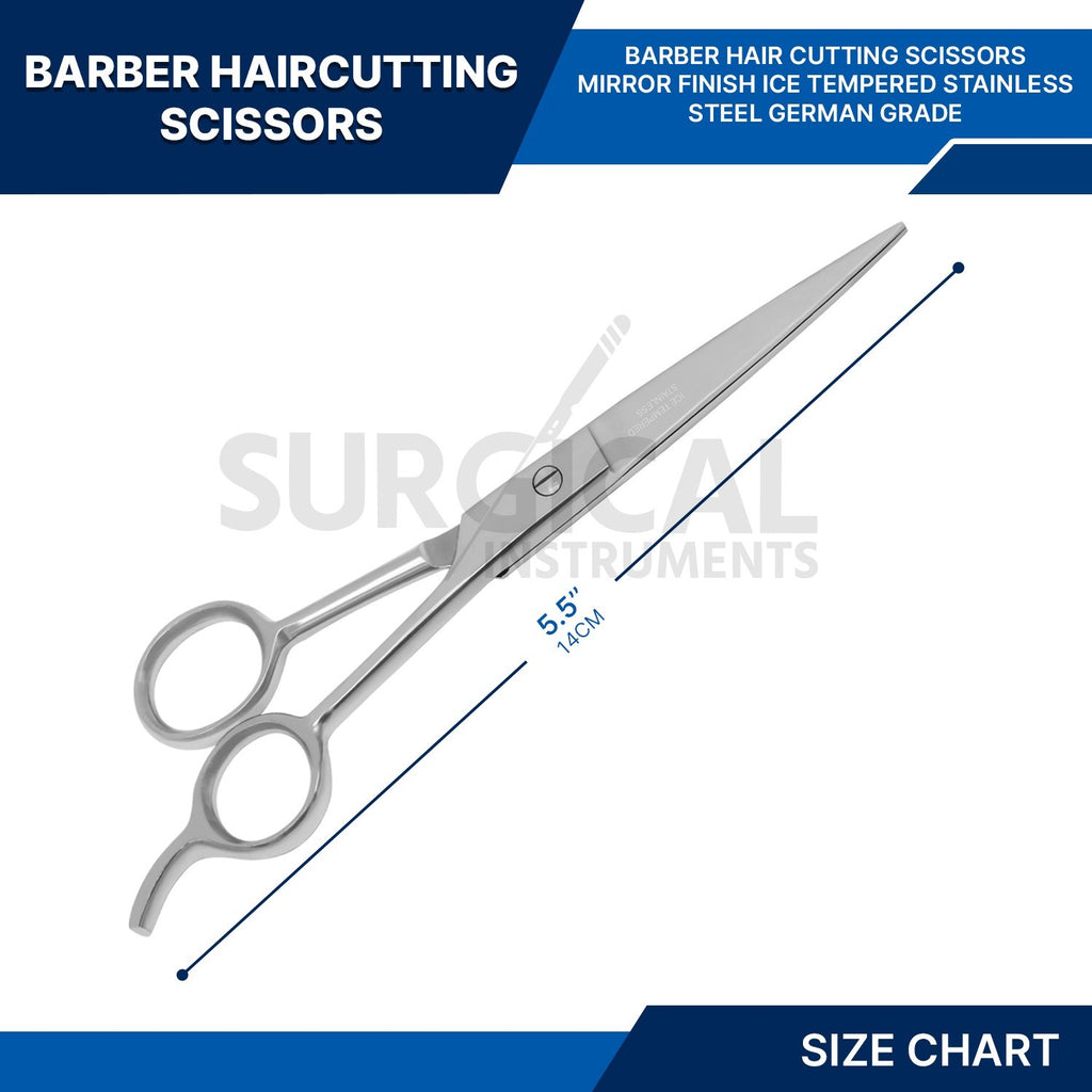 Hair Cutting Scissors Barber Shears 5.5 Inch Tempered German Steel- Pack of 5