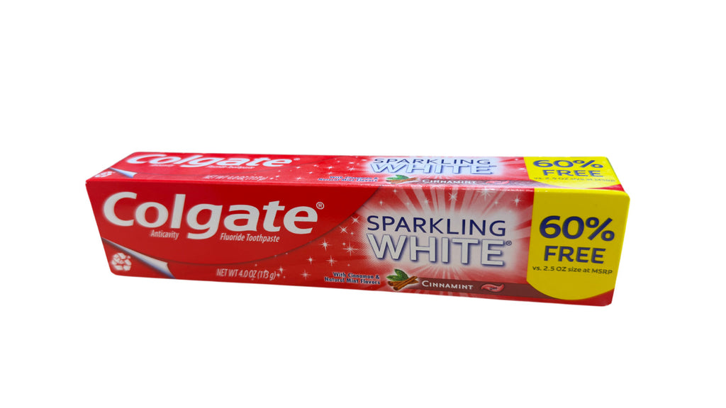 Colgate Sparkling White Cinnamint Gel Toothpaste Pack - 4 oz, Anticavity