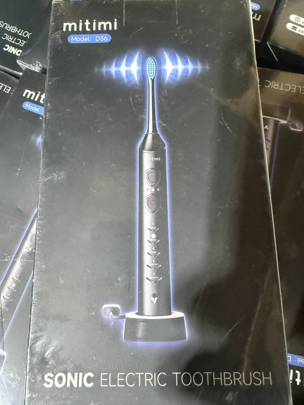 4 Pack Sonic Electric Toothbrush with 3 Intensity Levels & 5 Modes