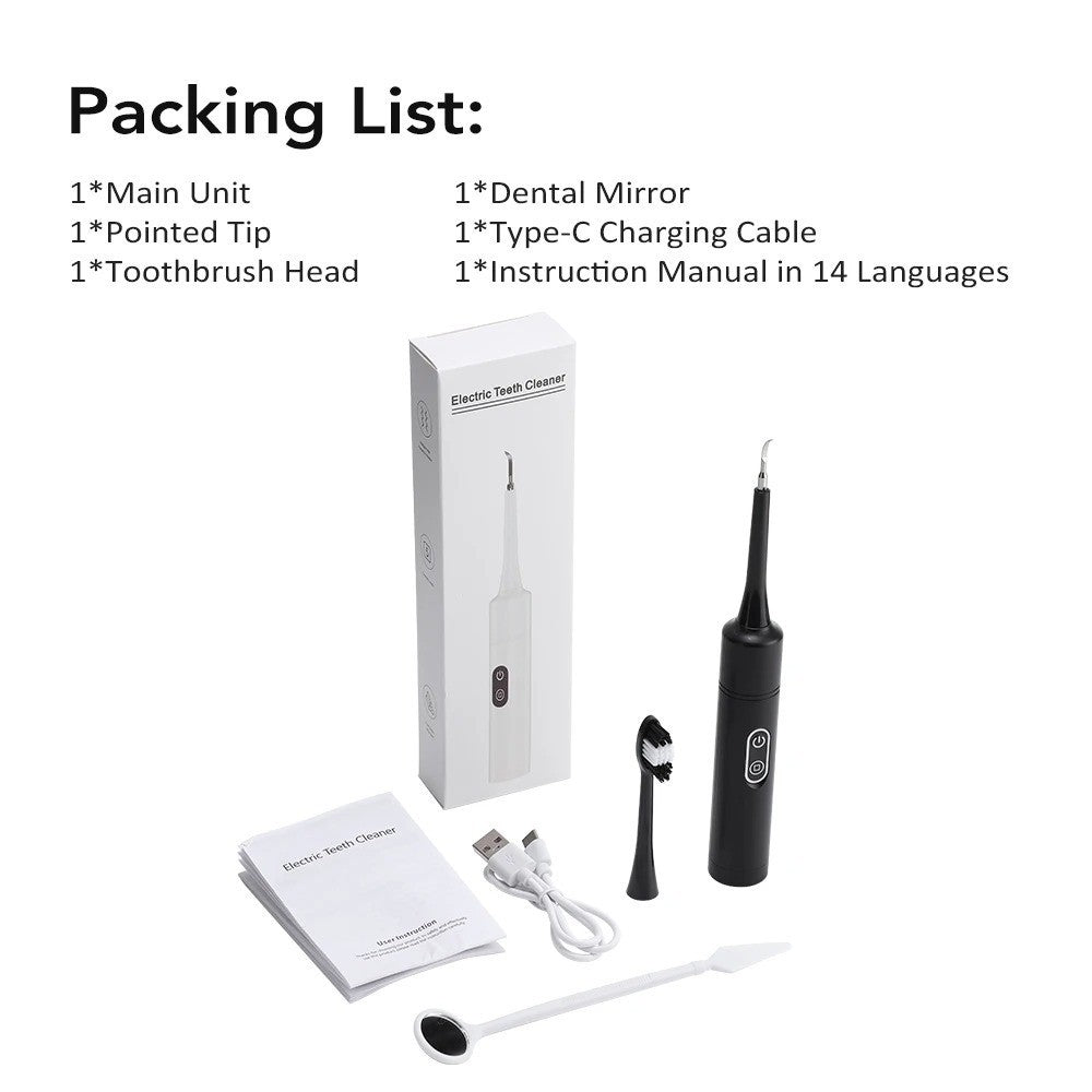 Electric Dental Scaler with 5 Modes, LED Light & USB Rechargeable