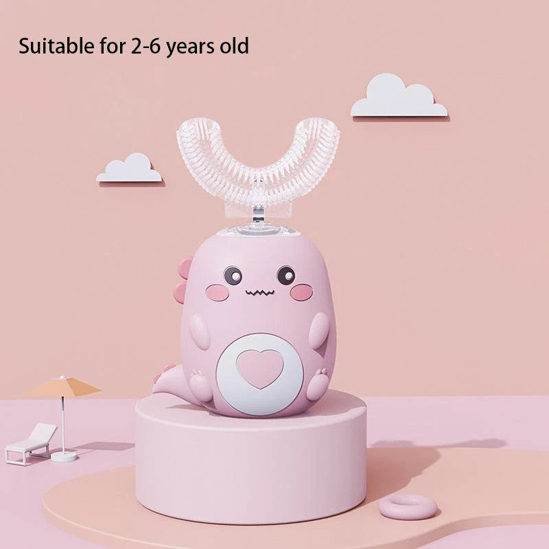 Children's U-Shaped Electric Toothbrush for Kids - Rechargeable Silicone Oral Care
