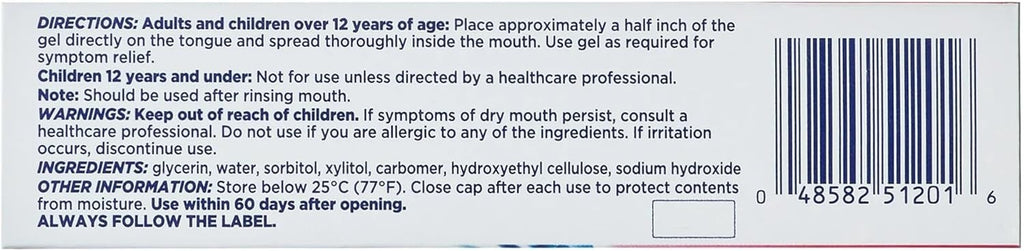 Dry Mouth Moisturizing Gel Flavor Free 1.5 oz Pack of 5 - Oral Care