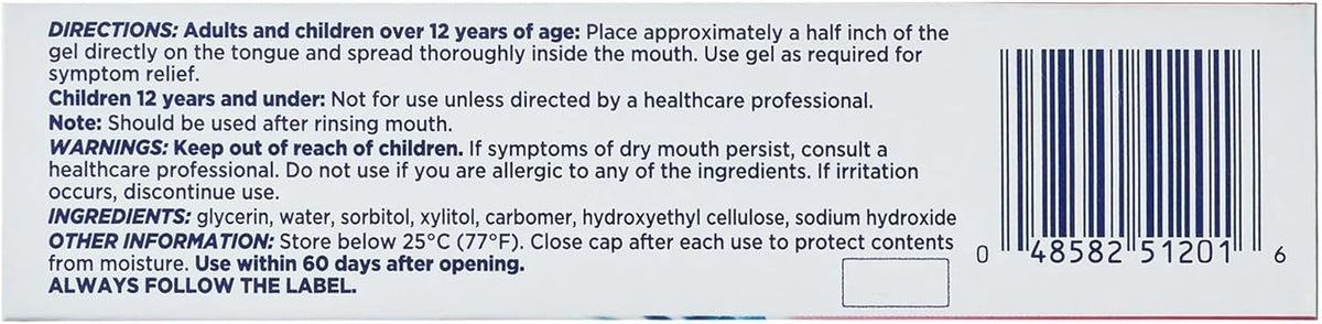 Dry Mouth Moisturizing Gel Flavor Free 1.5 oz Pack of 5 - Oral Care