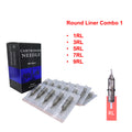 50PCS Disposable Tattoo Cartridge Needles Set for Professional Use - Mix Combo