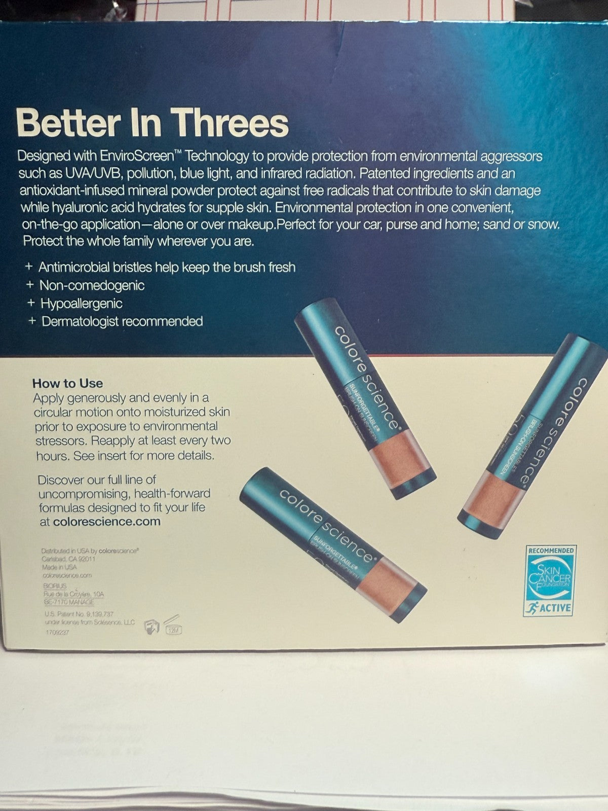 SPF 50 Brush-On Sunscreen Shield - Tan, 3 Pack, Broad Spectrum Sun Protection