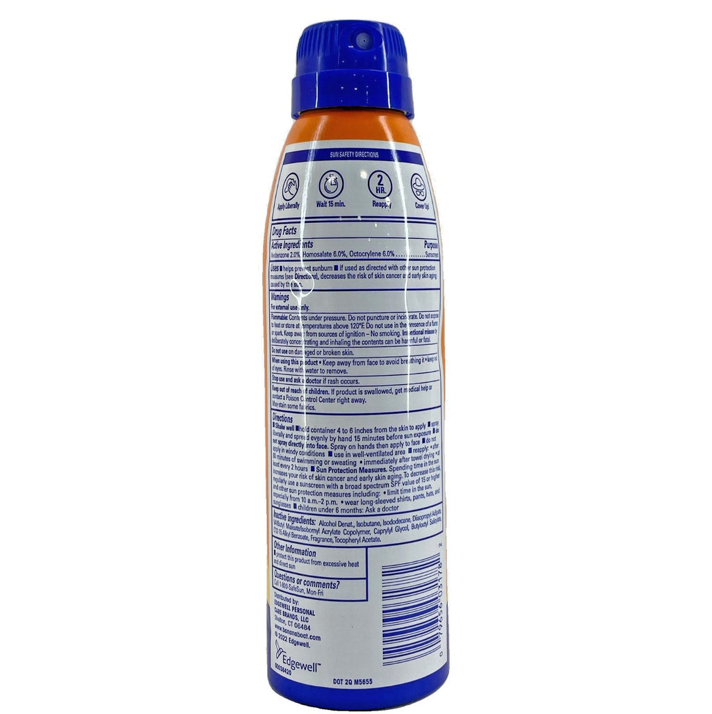 SPF 30 Sunscreen Spray 6 oz Pack of 3 Water-Resistant Outdoor Protection