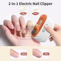 Electric Toe Nail Clippers for Thick Nails - Rechargeable Nail Trimmer with LED Light & Polishing