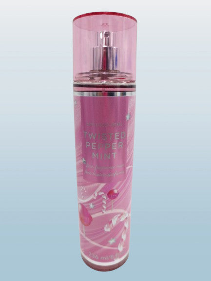 Bath & Body Works Twisted Peppermint Body Mist 8 oz Pack of 3