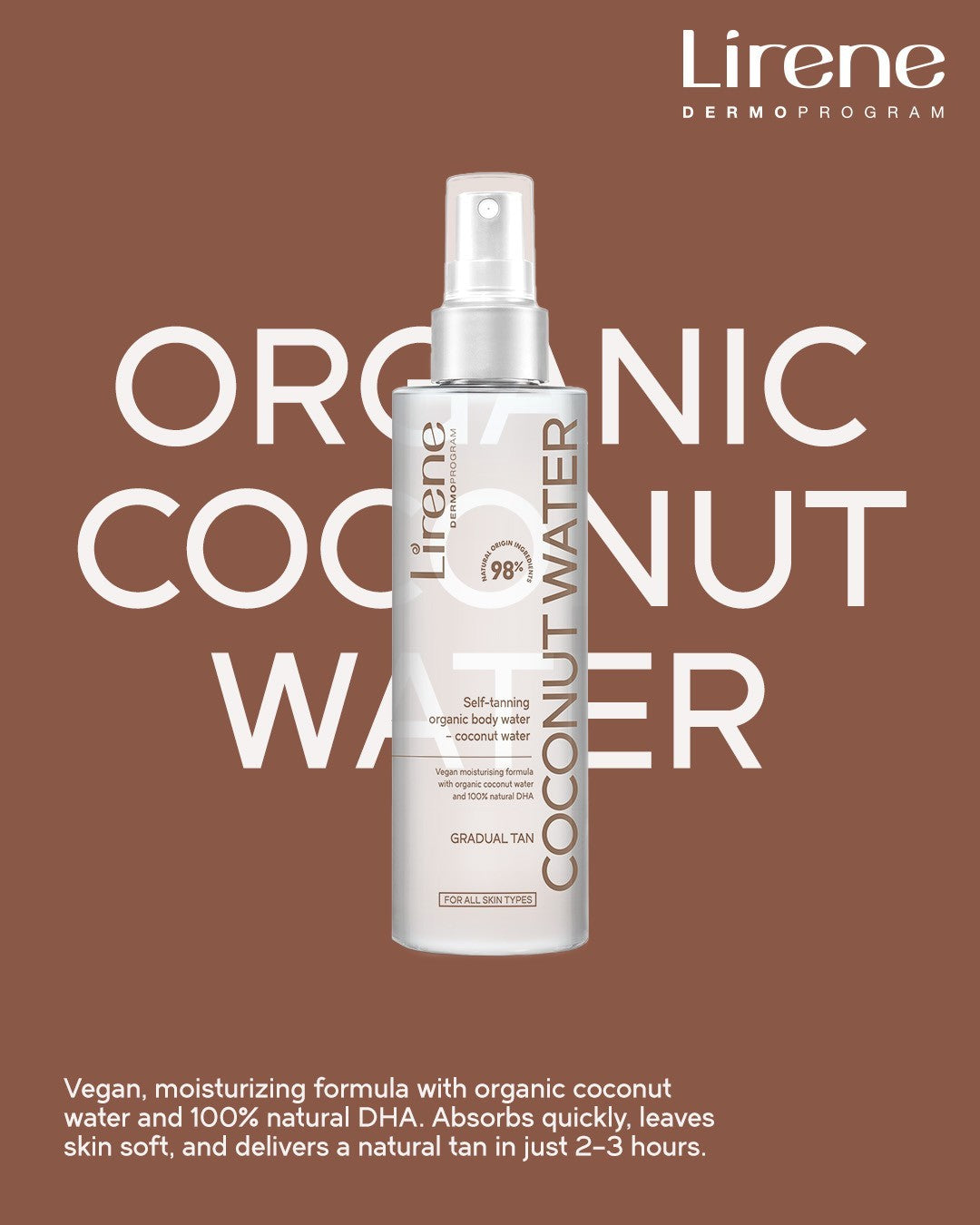 Self Tan Spray with Coconut Water - Buildable Gradual Bronze Mist