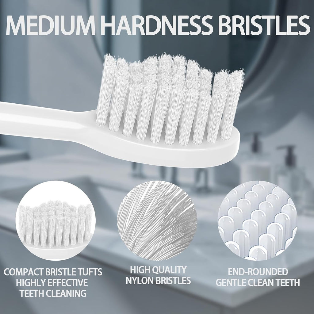 Medium Bristle Toothbrush Heads Refill Pack for TAO Clean - 6 Pack