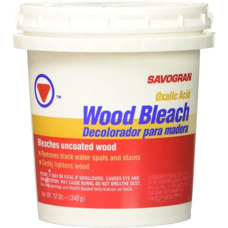 Wood Bleach Powder 12 oz - Unfinished & Stripped Wood Brightener, 6 Pack