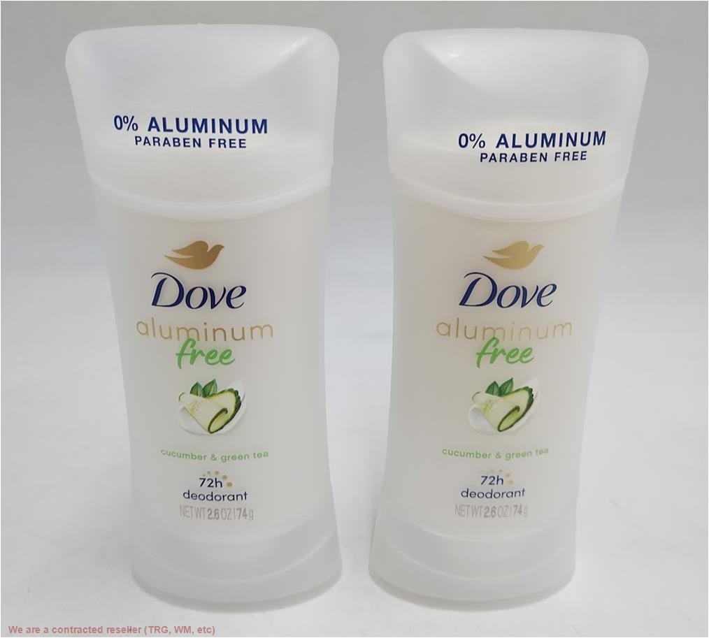 Aluminum-Free Women’s Deodorant Stick with Cucumber & Green Tea - 2 Pack