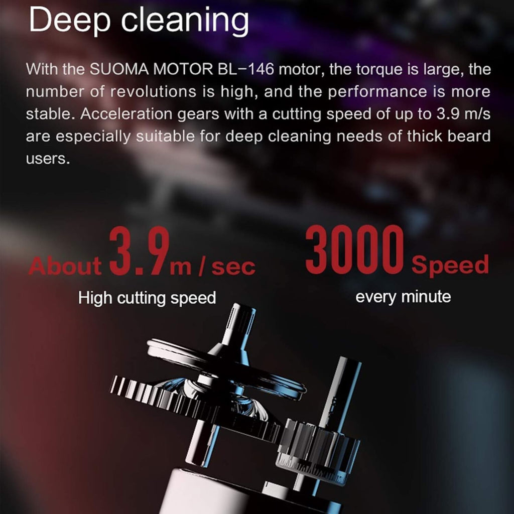 Rechargeable Electric Men’s Shaver & Beard Trimmer Waterproof Grooming Machine