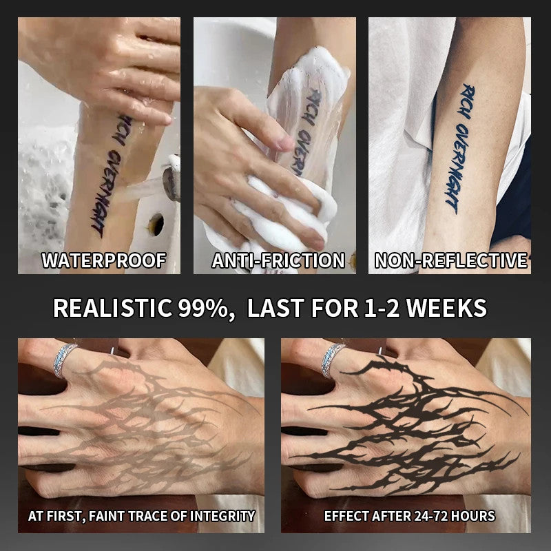 1Pc Dark Cool Waterproof Temporary Tattoo sticker for Arm Leg