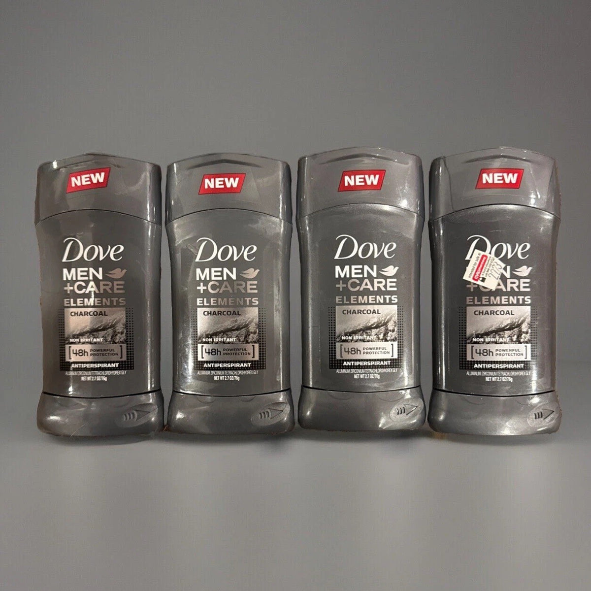 Dove Men+Care Charcoal Antiperspirant Deodorant 48H 2.7oz Pack of 4