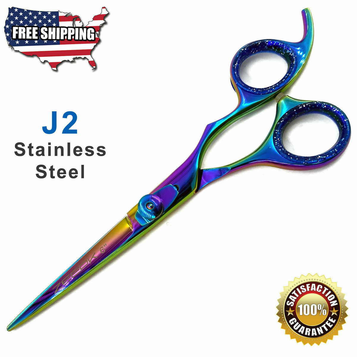 6 Inch Hair Cutting Scissors for Barber & Salon Use - Japanese Stainless Steel