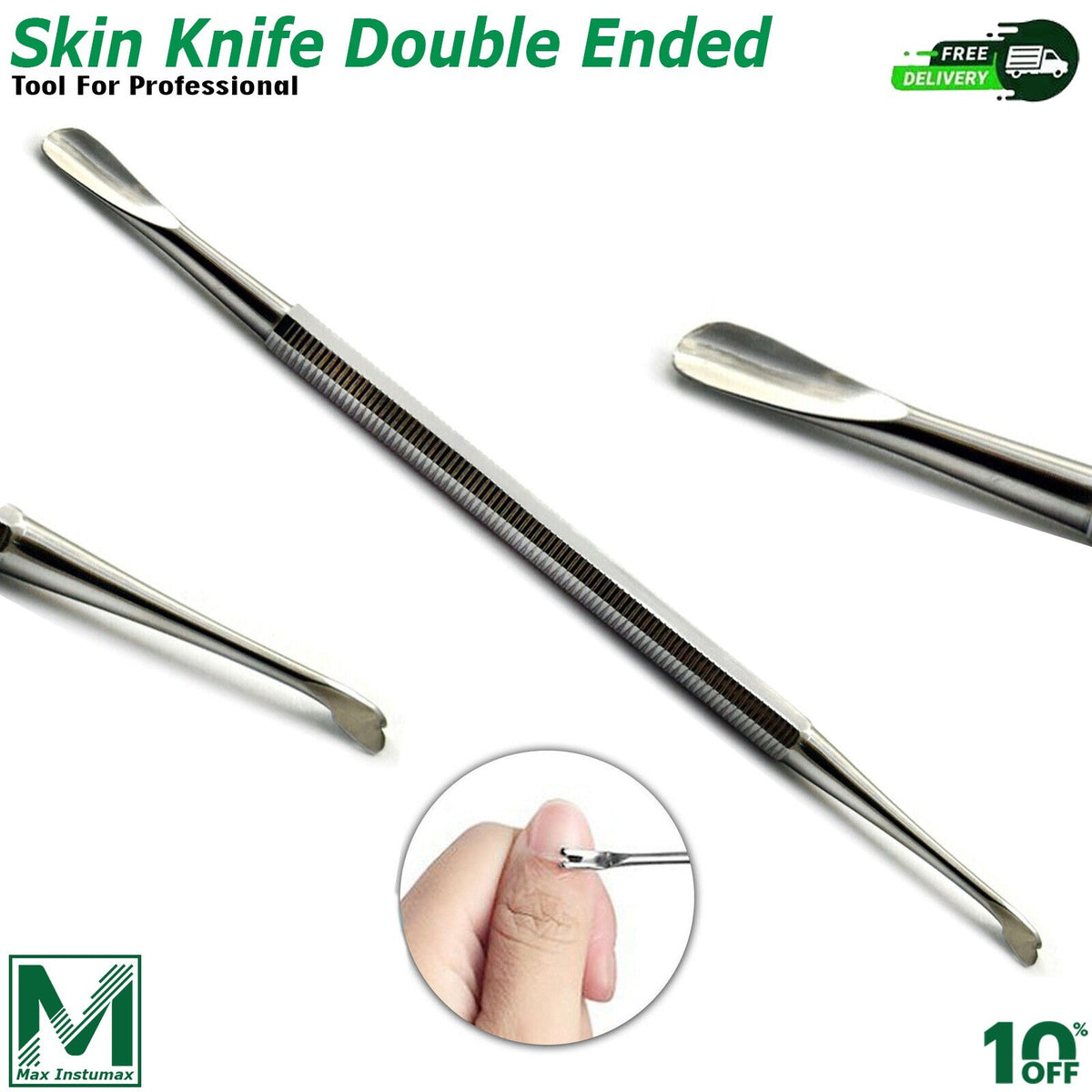 Professional Podiatry Nail Surgery Instruments Kit for Toenail Removal - 12PCS