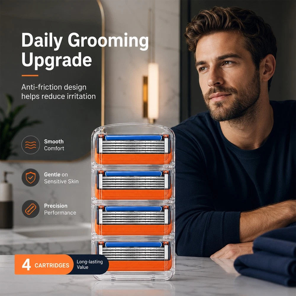 Shaving Razor Blade Refills Compatible with Gillette Fusion 5 Proglide - Multiple Quantities