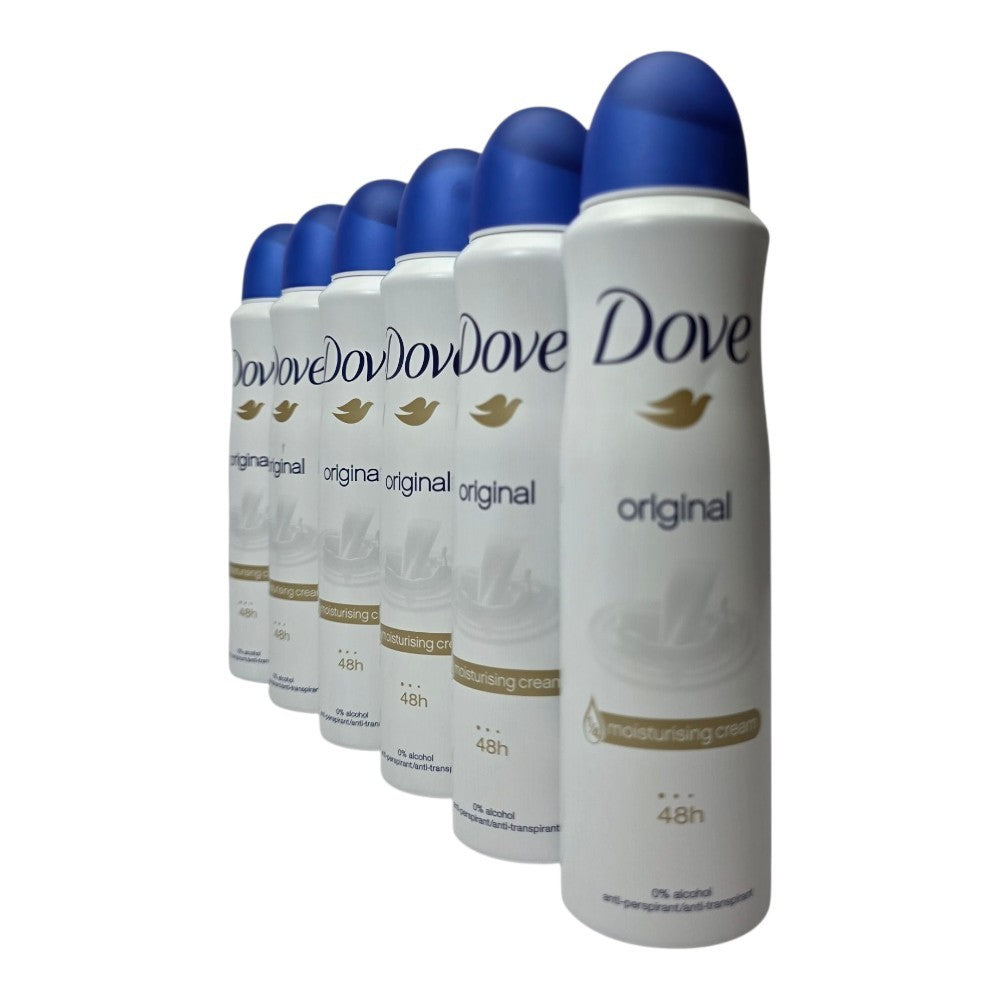 6 Pack Deodorant Spray - Original 5oz / 150ml with Blue Cap