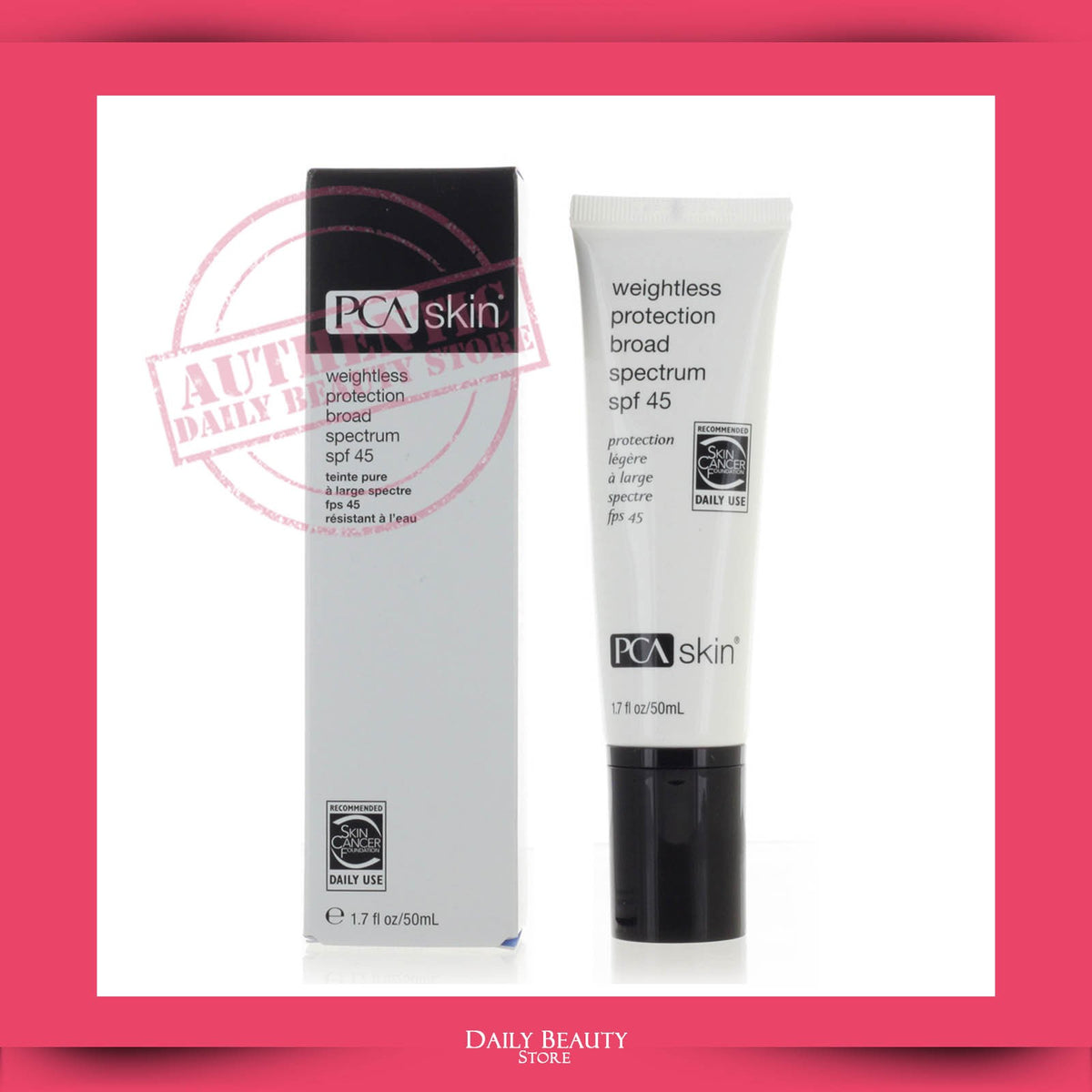 Broad Spectrum SPF 45 Sunscreen with Zinc for Oily Skin - 1.7oz
