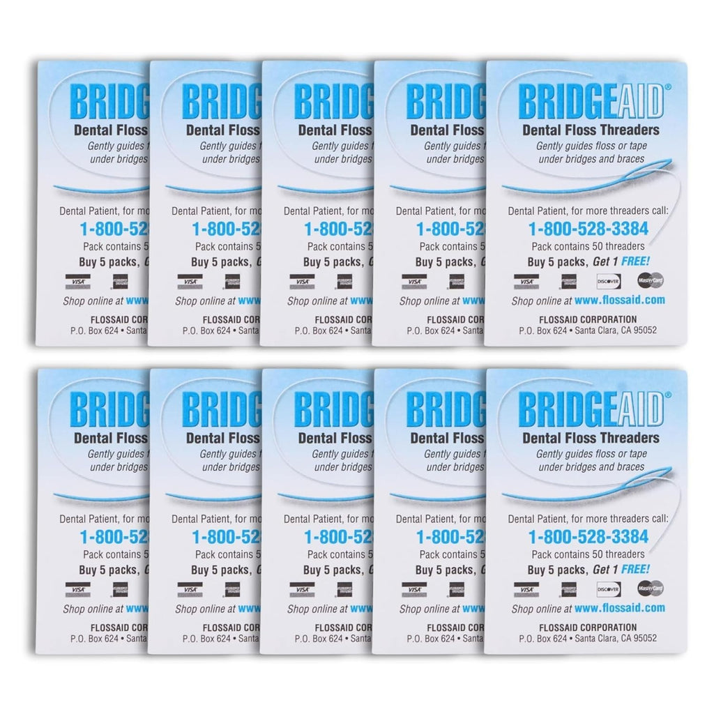 Dental Floss Threaders Pack of 100 for Braces & Bridges - Oral Care Tool