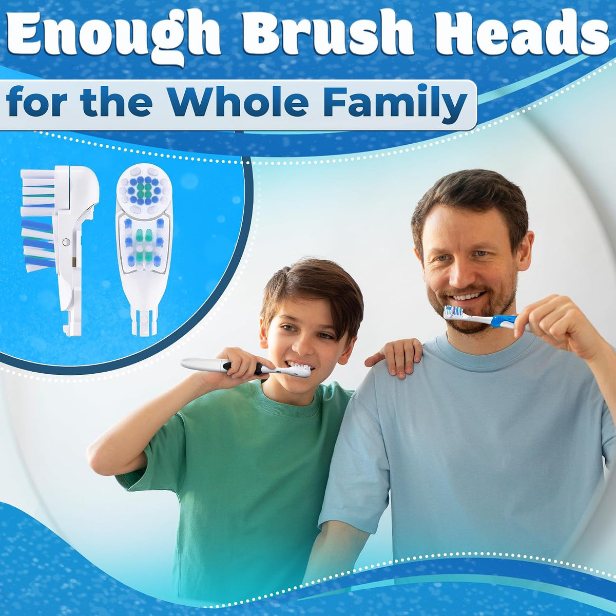 4 Pack Electric Toothbrush Replacement Heads for Oral-B CrossAction Models