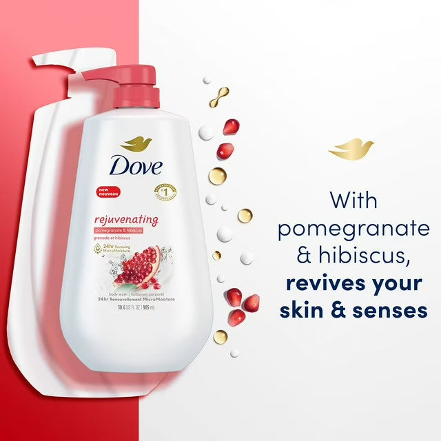 Dove Body Wash 2-Pack Refreshing & Rejuvenating 61.2 Oz - Variety Set