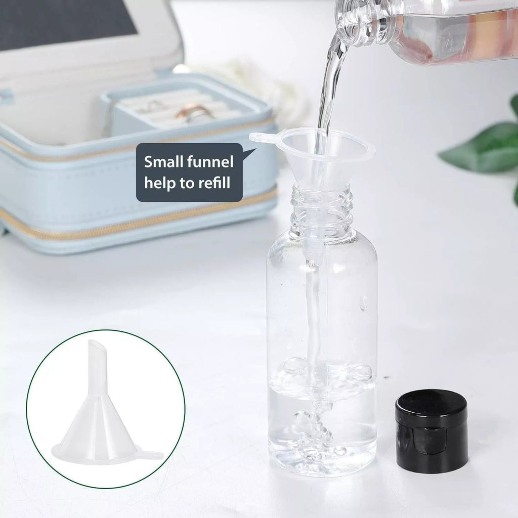 30-Pack 2oz Refillable Travel Bottles with Flip Top Caps - BPA-Free Plastic Containers for Toiletries
