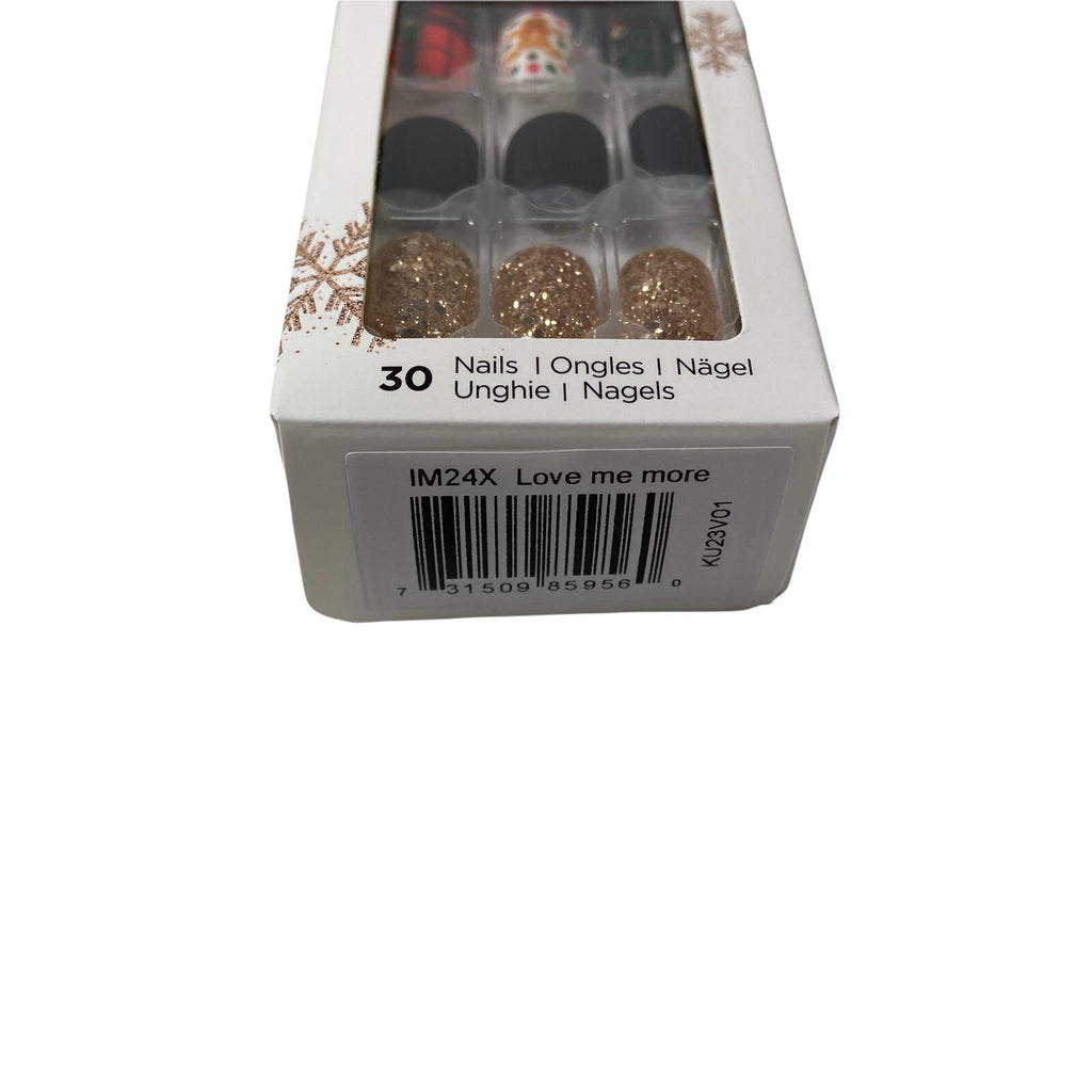 Press On Nail Set - Short Gel Matte Gingerbread Christmas Nails