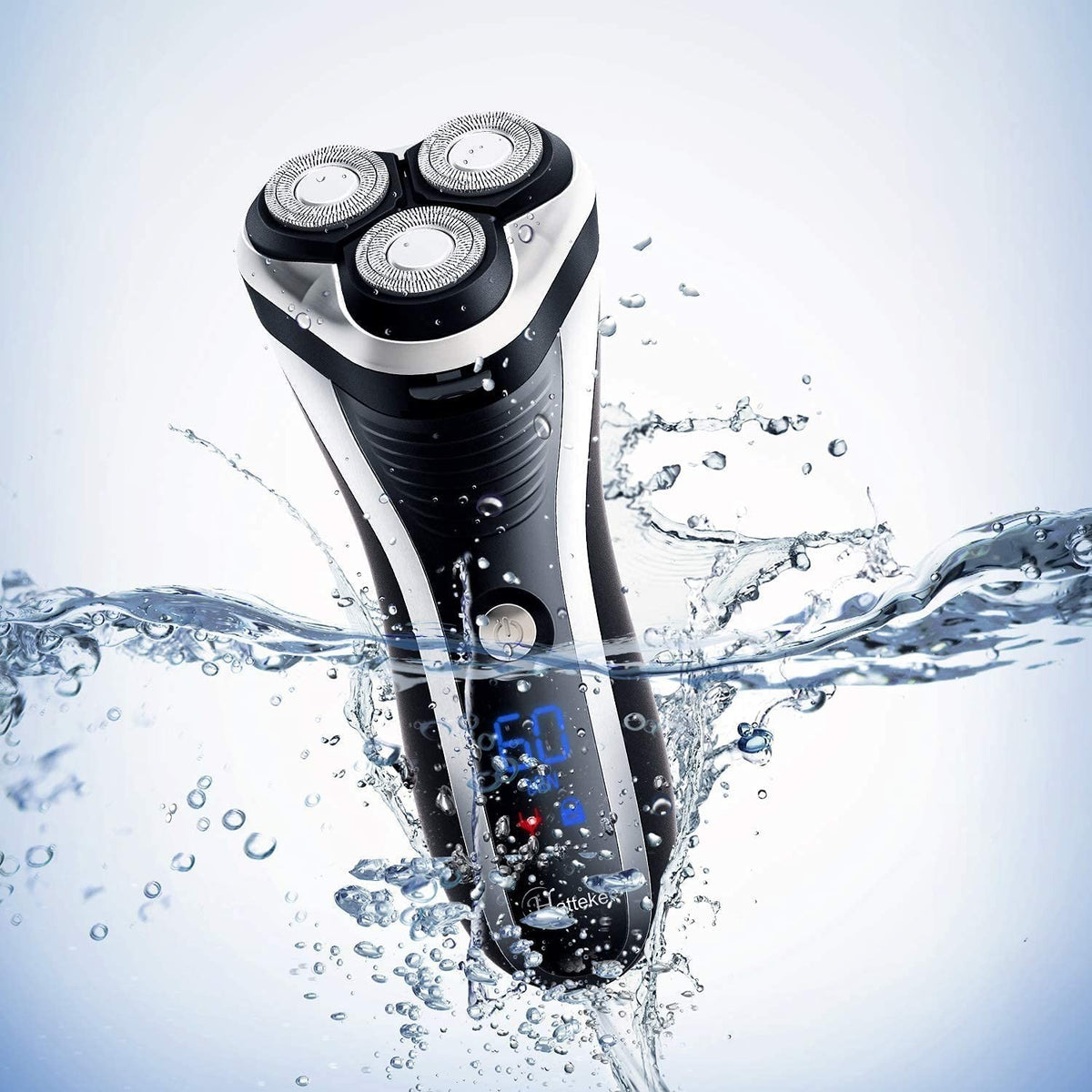 Cordless Rotary Electric Shaver for Men with Pop-Up Trimmer Waterproof