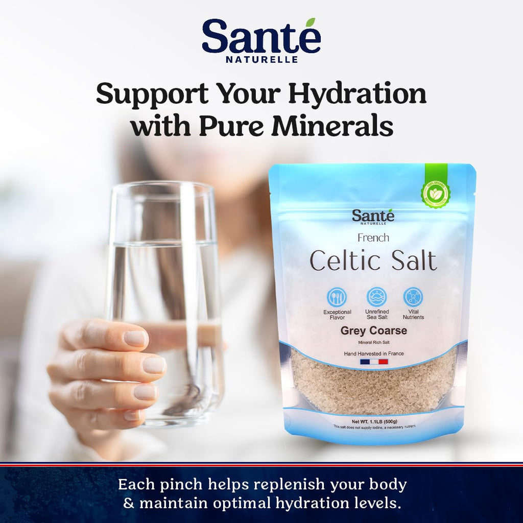 Coarse Celtic Sea Salt Organic Unrefined French Salt Pack of 3 - 1.1Lb
