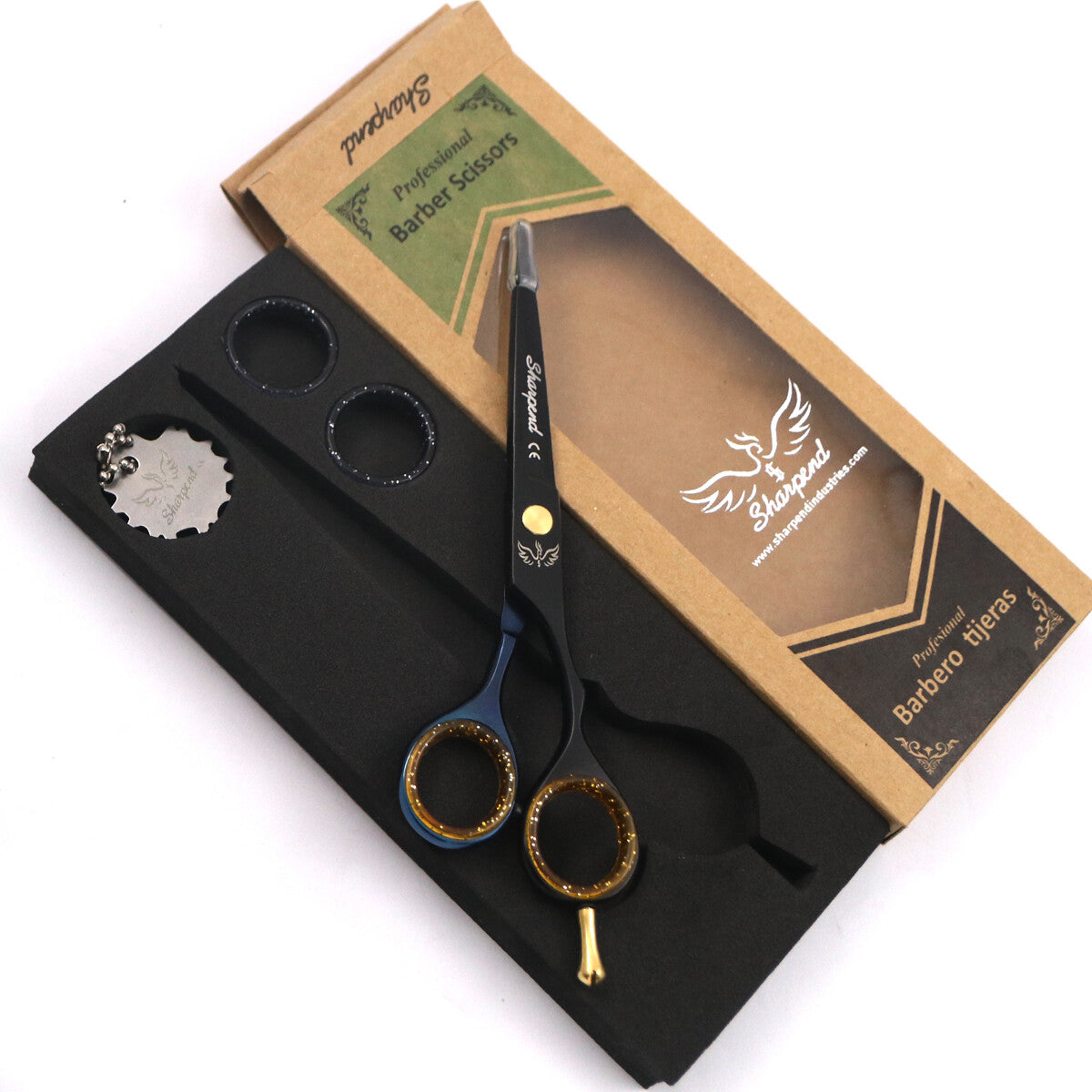 Professional Hairdressing Scissors Set for Salon Hair Cutting - 6 Inch Razor Edge Shears