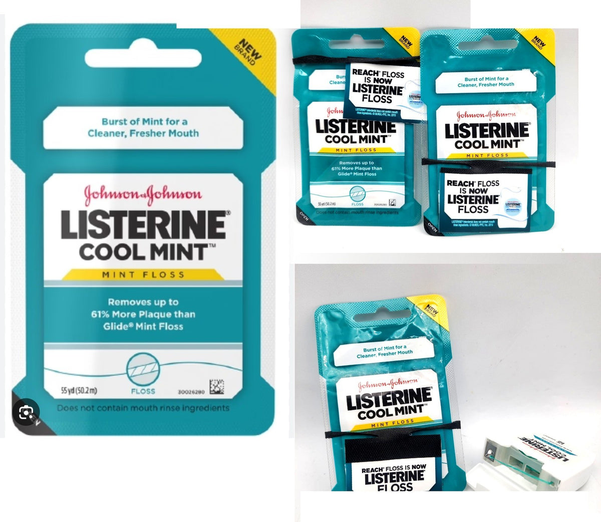 Dental Floss Pack of 2 - Cool Mint Flavored, Formerly REACH, Johnson & Johnson