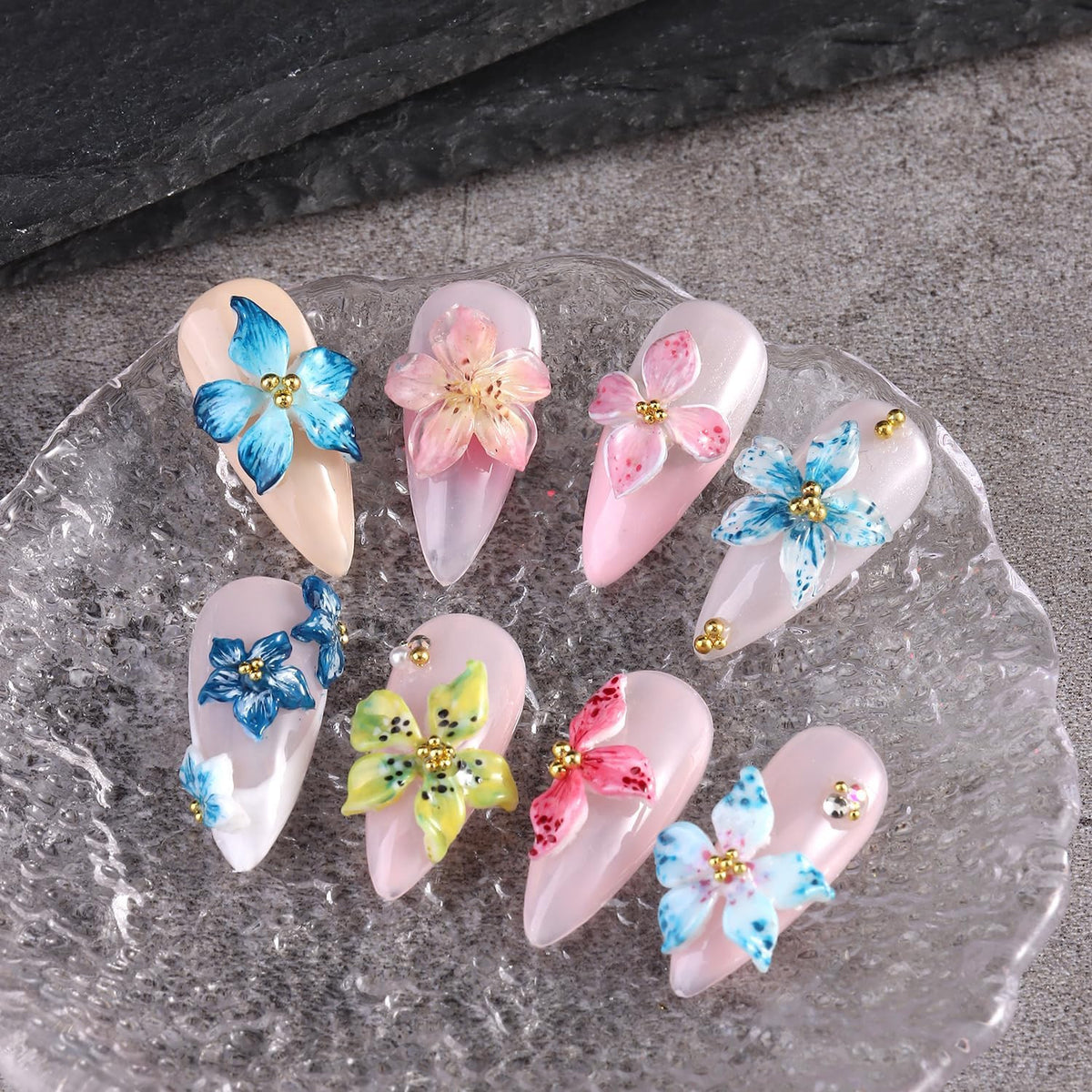 Silicone 3D Hibiscus Flower Nail Mold for Resin Art & DIY Nail Design