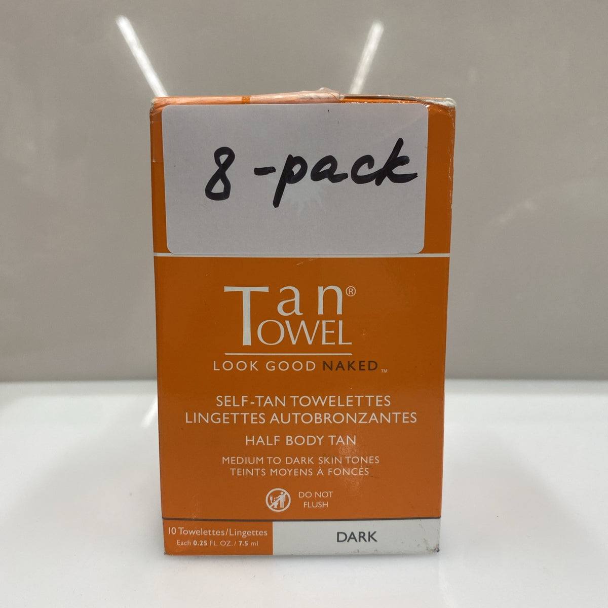 Tan Towel Half Body Dark Self-Tanning Towel Pack - 8 Sheets