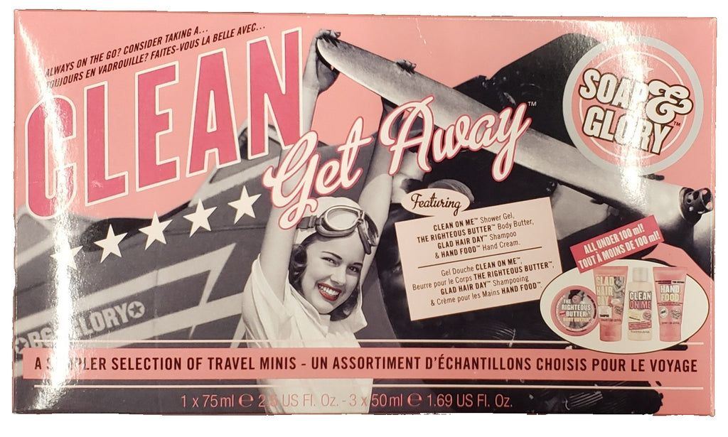 Travel-Size Soap & Glory Clean Getaway Gift Set with 4 Minis
