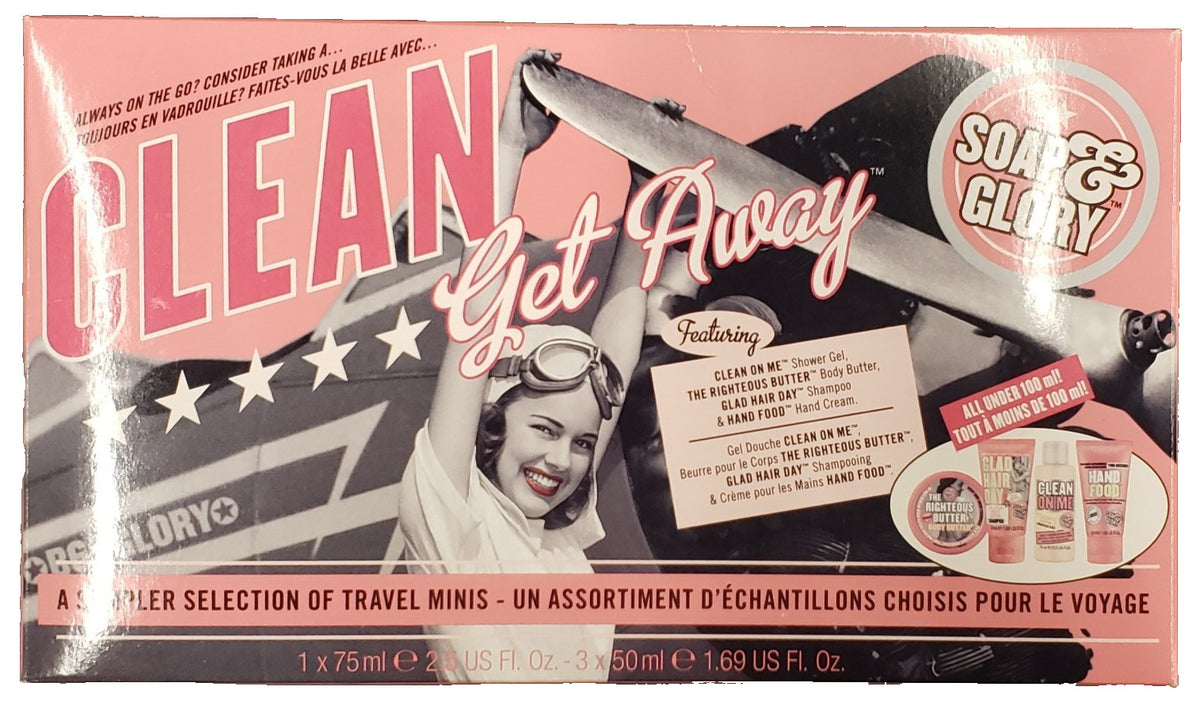 Travel-Size Soap & Glory Clean Getaway Gift Set with 4 Minis