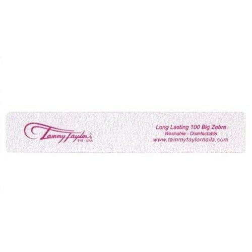 Nail File Set - Big Zebra Pink 100 Grit - 5 Pack for Nail Art & Manicure