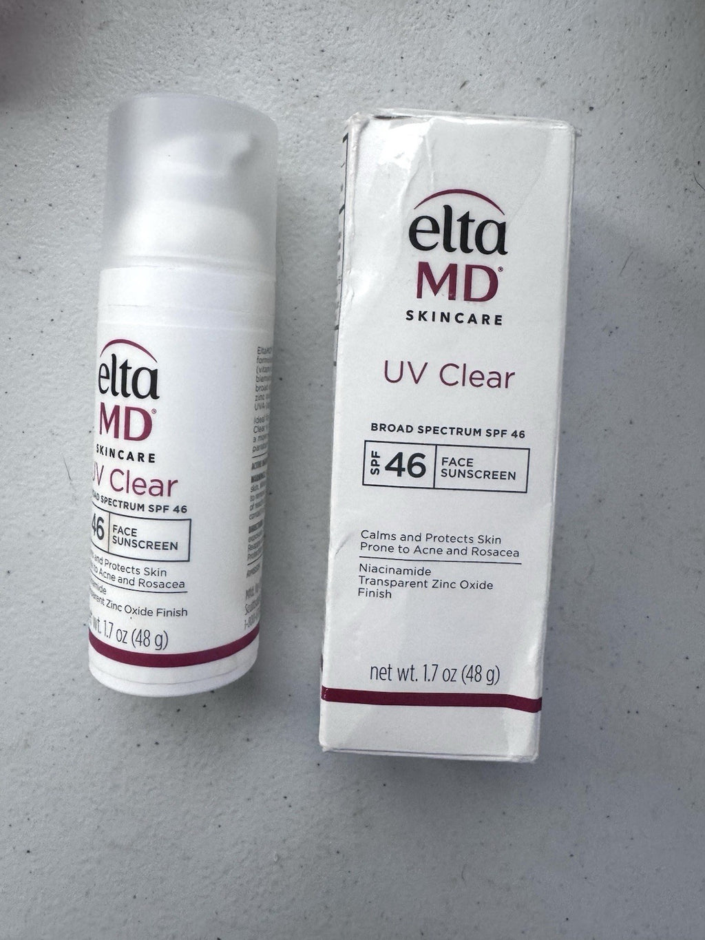 EltaMD Clear Sunscreen SPF 46 - Broad Spectrum Sun Protection, Exp 1/28